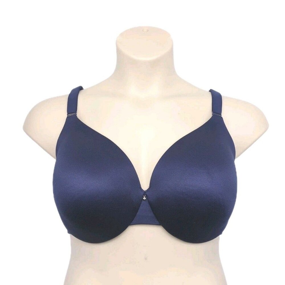 Lane Bryant Cacique Bra Invisible Backsmoother Full Coverage Navy Blue 44D